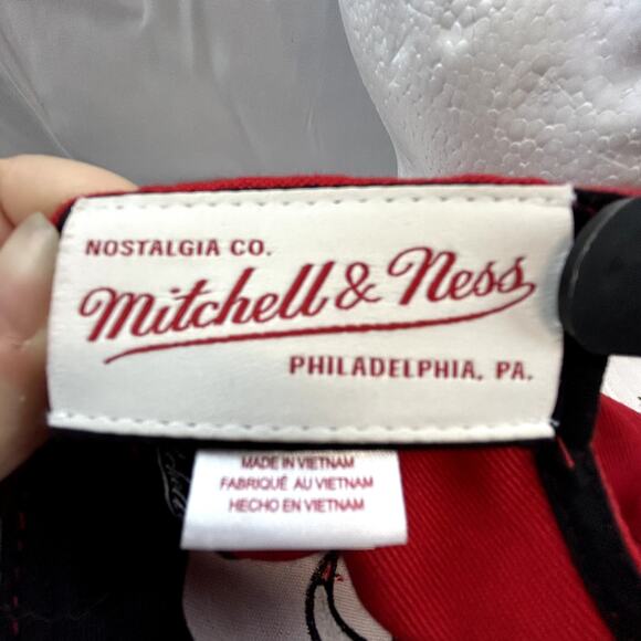 Chicago BULLS Cap Mitchell & Ness Red Retro gray bill Vietnam wool blend - Picture 7 of 8